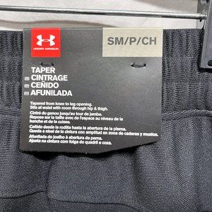 Under Armour Men's Active wear Pants size SM/P/CH Black w/White side stripe